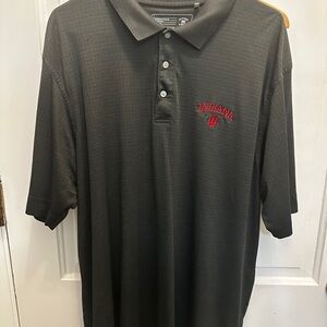 Cutter & Buck Black Polo with Indiana University Embroidery